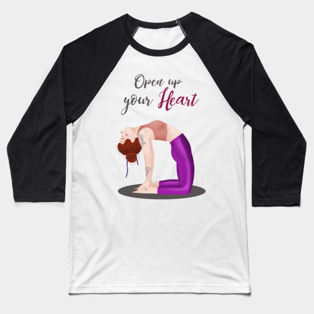 Open up your Heart Baseball T-Shirt by Gummy Illustrations